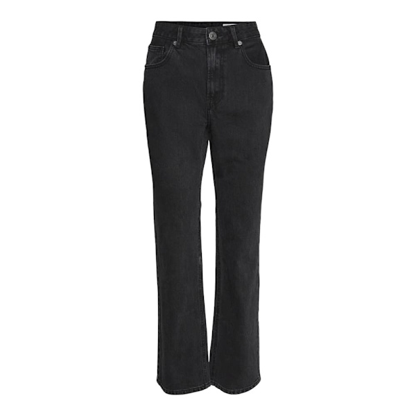 Vero Moda Tessa Straight Li134 Højtaljede Jeans Sort 28 / 34 Kvinde
