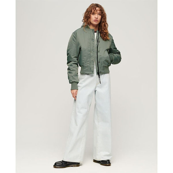 Superdry Bomber Takki W5011654a Vihreä M Nainen