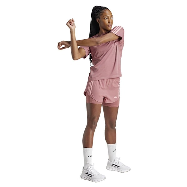 Adidas Own The Run 3 Stripes 2in1 Shortsit  XL Nainen