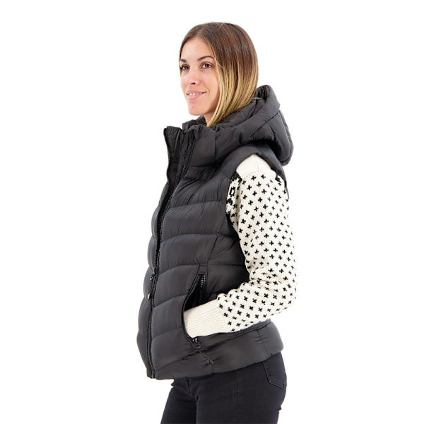 Superdry Dunväst Fuji Padded Svart 2XS Kvinna