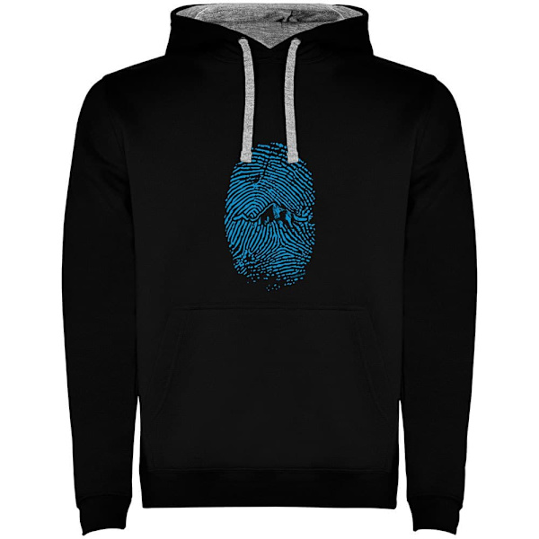 Kruskis Mountain Fingerprint Two-colour Hættetrøje Sort 2XL Mand