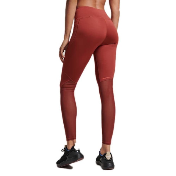 Superdry Mesh Full Length Leggings Brun XL Kvinde