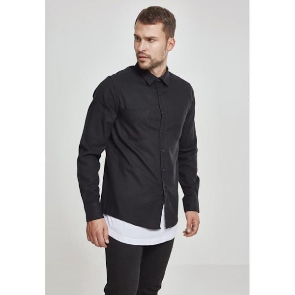 Urban Classics Basic Skjorte Flanell Sort L Mand