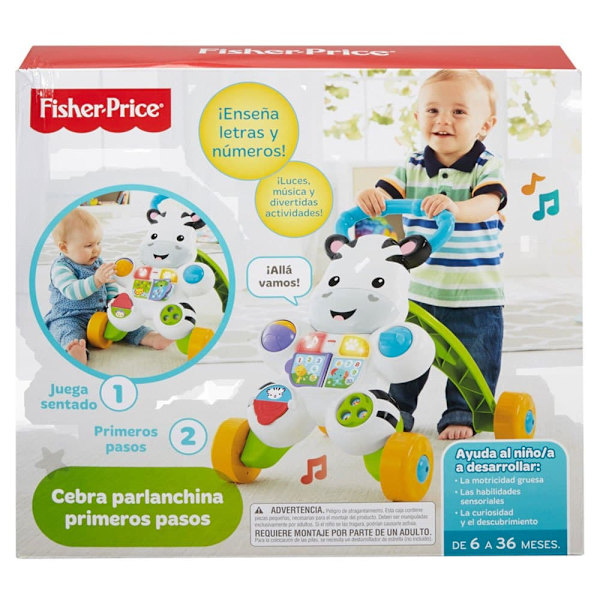 Fisher Price Lär Dig Med Mig Zebra Walker Flerfärgad 6 Months