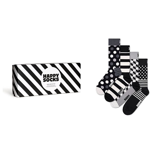 Happy Socks Halve Strømper Classic Black & Whites Gift Set 4 Par Flerfarvet EU 41-46 Mand