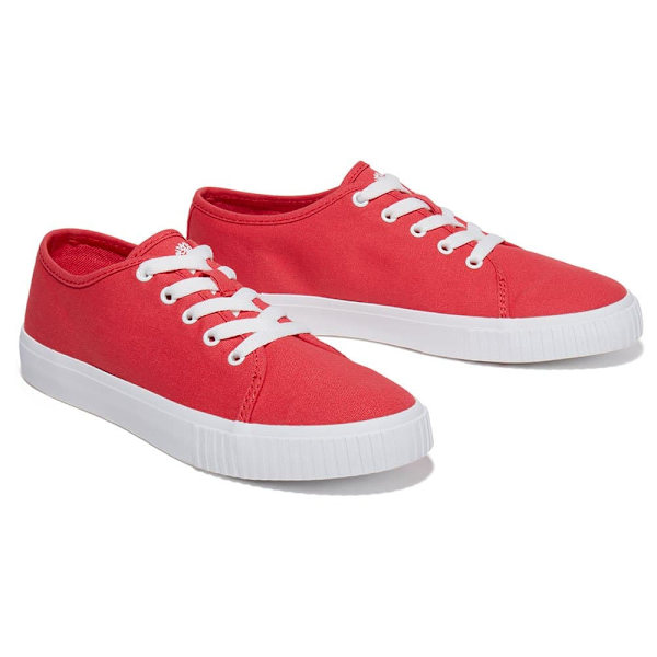 Timberland Skyla Bay Canvas Oxford Skor Röd EU 37 1/2 Kvinna