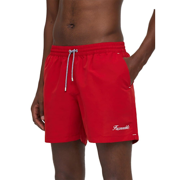 FaÇonnable Svømmeshorts Logo Solid Rød XL Mand