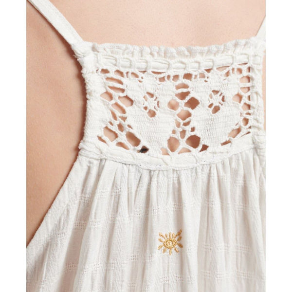 Superdry Kjole Vintage Long Halter Cami Beige XS Kvinde