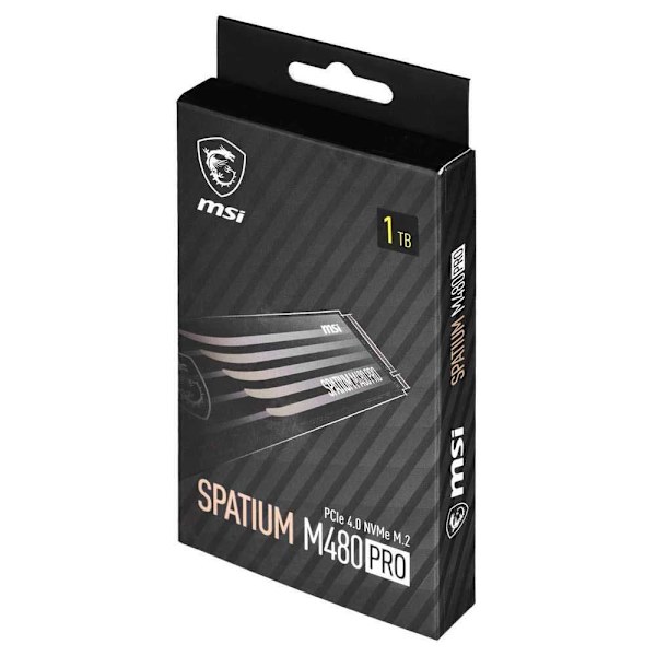 Msi Ssd Harddisk Spatium M480 Pro 1tb Sort