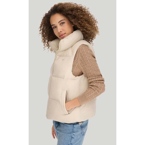 Dockers Hd Matte Soft Bubble Puffer Väst Beige,Grå S Kvinna