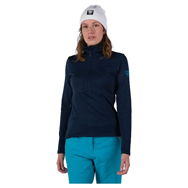 Rossignol Blackside Fleece Med Halv Dragkedja Blå XL Kvinna
