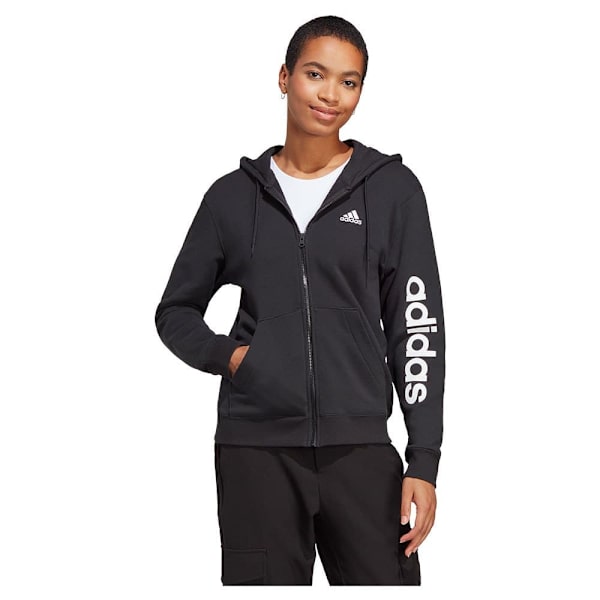 Adidas Sweatshirt Med Full Dragkedja Lin Ft Svart XS / Regular Kvinna