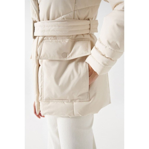 Salsa Jeans Vadderad Jacka 21006873 Beige L Kvinna