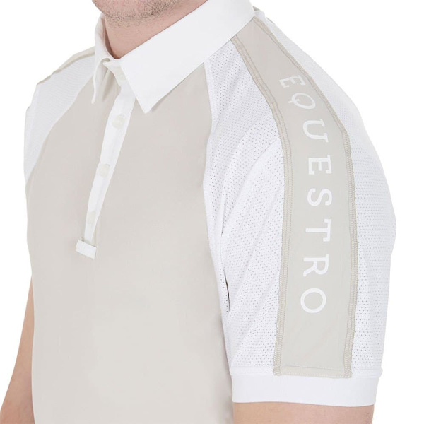Equestro Kortärmad Piké Buttons 1/2 Mesh  S