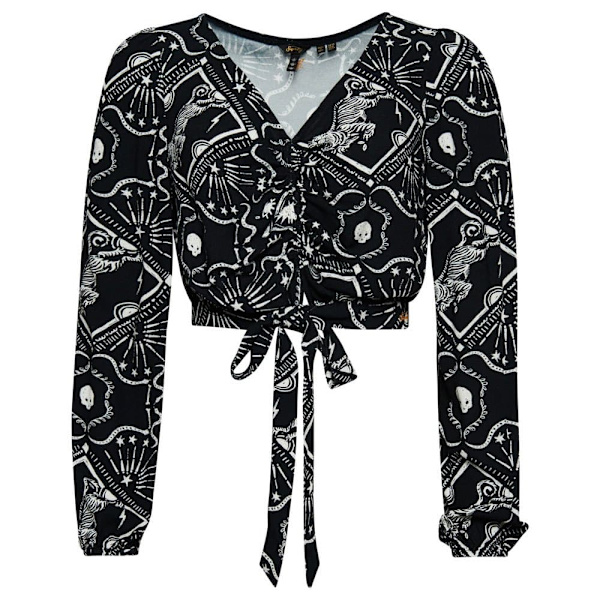 Superdry Topp Vintage Tie Front Svart M Kvinna
