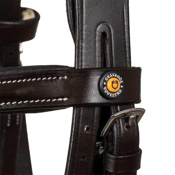 Equestro Anatomical Logo Tøjle Sort Cob