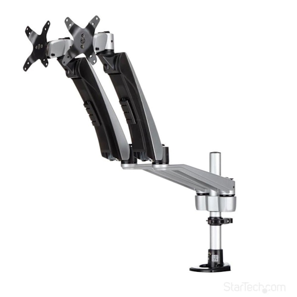 Startech Dual Monitor Arm For Up To 30´´ Monito Sort,Søvfarvet Sort, Sølv