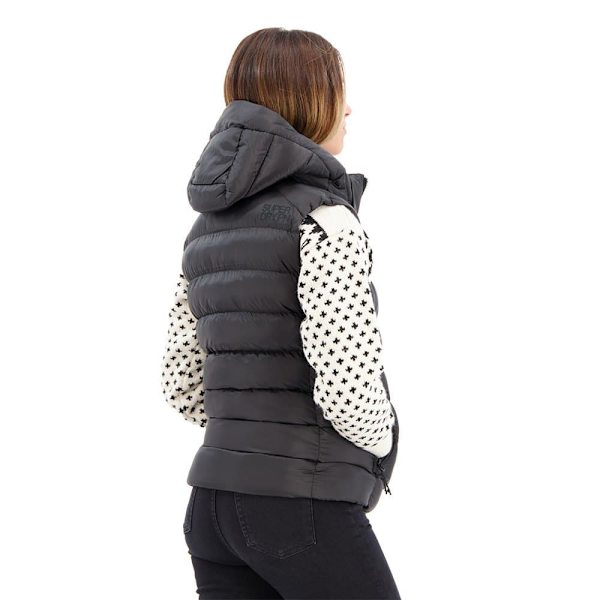 Superdry Dunväst Fuji Padded Svart 2XS Kvinna