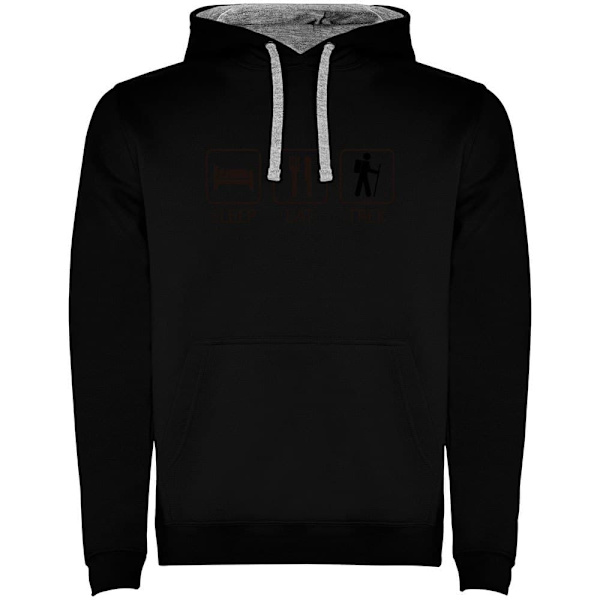 Kruskis Sleep Eat And Trek Two-colour Hættetrøje Sort S Mand