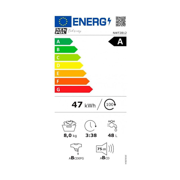 Newpol Frontmatad Tvättmaskin Nwt2812  8 kg / EU Plug