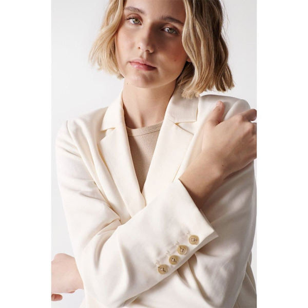 Salsa Jeans Blazer Single-breasted Beige M Kvinde