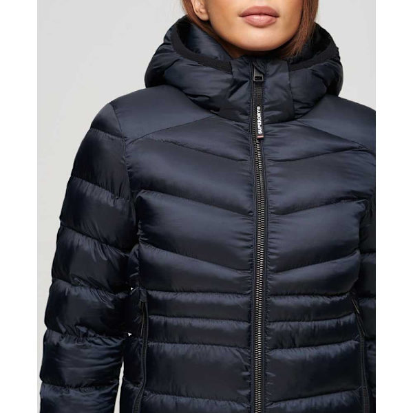 Superdry Fuji Quilt Padded Jakke Sort XL Kvinde