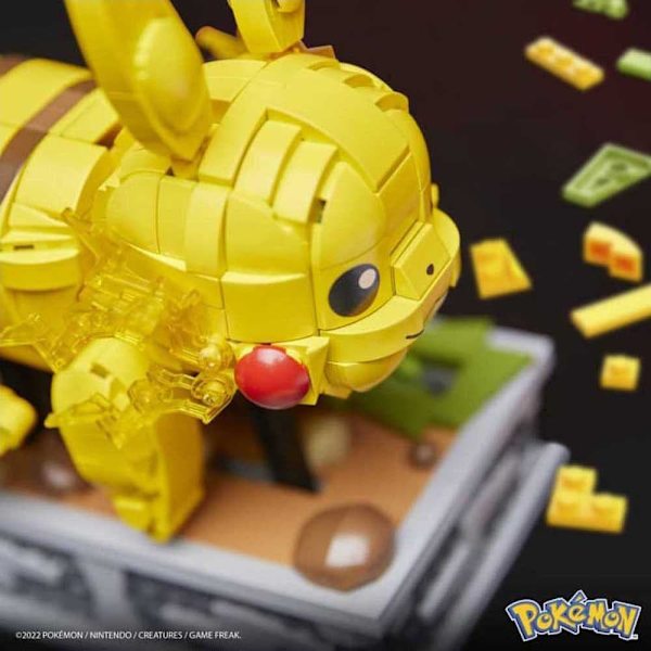 Mega Construx Motion Pikachu Byggset Byggleksaker För Barn Och Samlare Pokémon Gul 12 Years