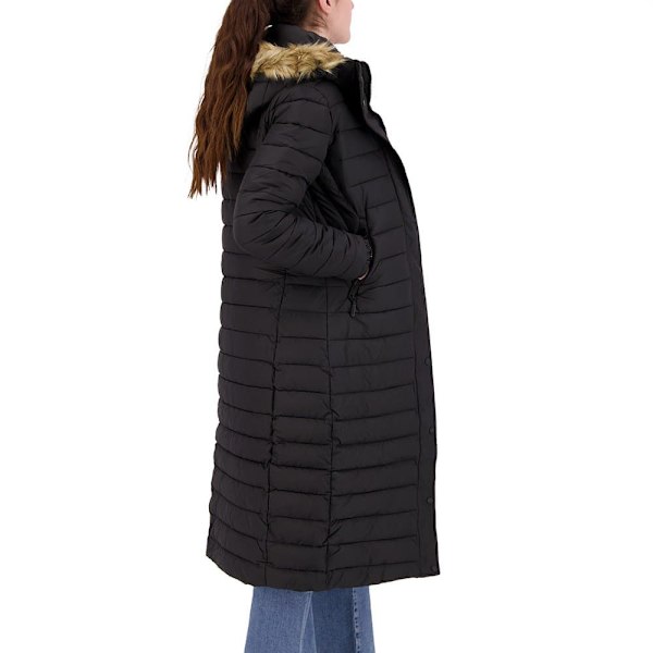 Superdry Jakke Super Long Line Fuji Sort XS Kvinde