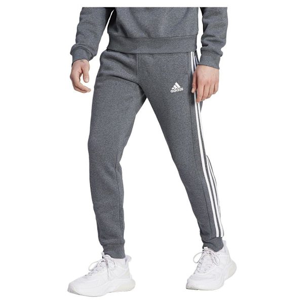 Adidas Essentials Fleece 3 Stripes Tapered Cuff Joggers Harmaa 2XS / Short Mies