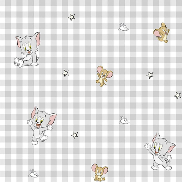 Play Fabrics Påslakan Tom Jerry Vichy För Maxicuna 115x145 Cm