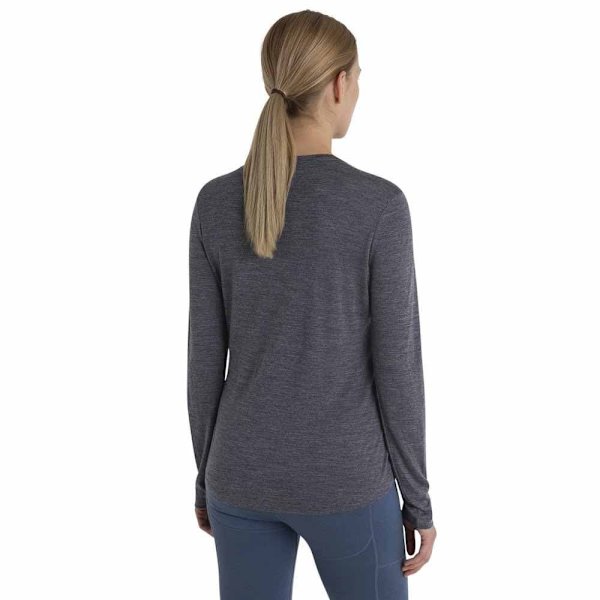 Icebreaker Merino 125 Cool-lite Sphere Iii T-shirt Med Lange ærmer Grå XL Kvinde