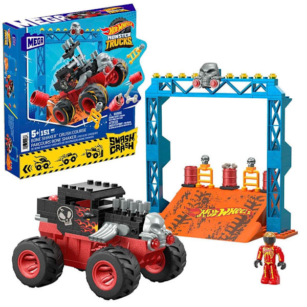 Mega Construx Track Bone Shaker Monster Trucks Gylden