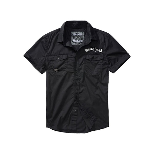 Brandit Kortærmet Skjorte Motörhead Sort 6XL Mand