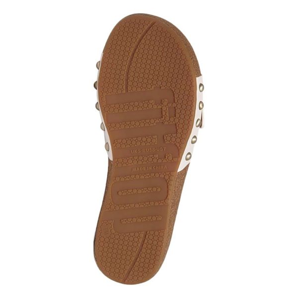 Fitflop Iqushion Adjustable Buckle Leather Klipklapper Hvid EU 39 Kvinde