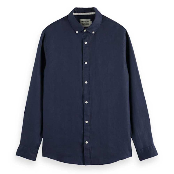 Scotch & Soda 179188 Pitkähihainen Kauluspaita Sininen L Mies