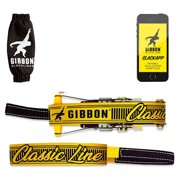 Gibbon Slacklines Classic Line X13 Keltainen 15 m