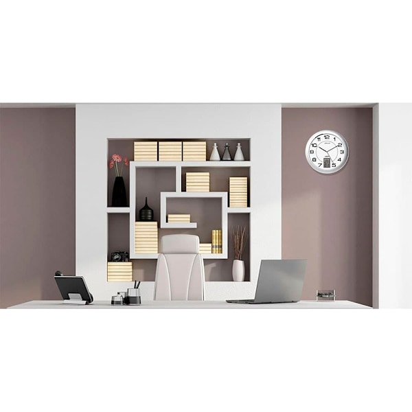 Unilux Seinäkello High Precision-liike 30 Cm Metallinen Harmaa Väri Hopeinen