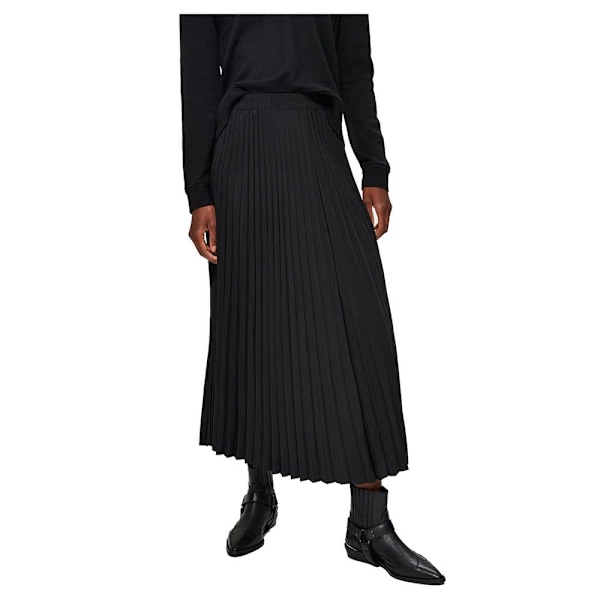 Selected Kjol Alexis Mid Waist Midi Svart 40 Kvinna