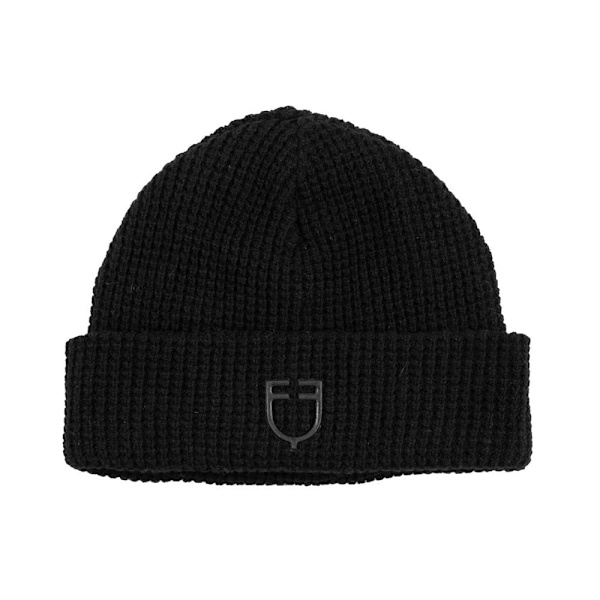 Equestro Knitted Pattern Mössa Svart  Man