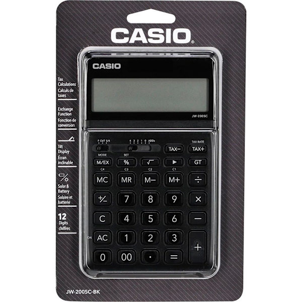 Casio Lommeregner Jw-200sc-bk Sort