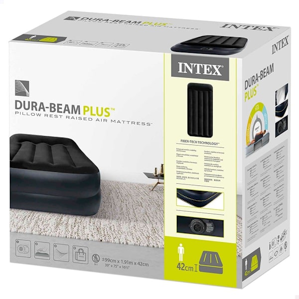 Intex Patja Dura-beam Standard Pillow Rest Musta 99 x 191 x 30 cm