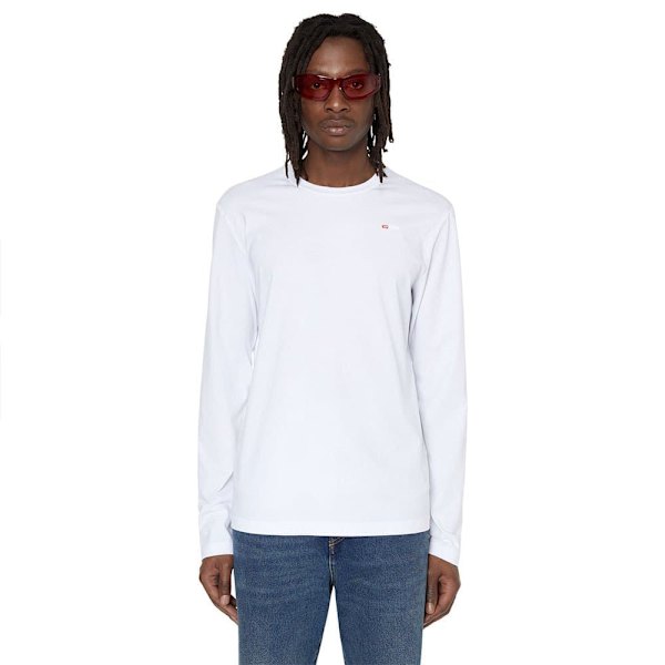 Diesel Långärmad T-shirt Diegor Microdiv Vit L Man