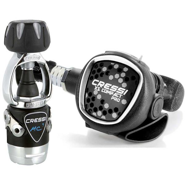 Cressi Regulator Sæt Xs Compact Pro Mc9sc Int Sort,Søvfarvet