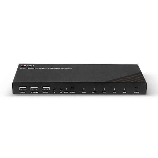 Lindy Hub 4xhdmi Musta musta