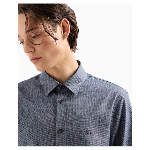 Armani Exchange 6dzc30_zn5uz Skjorte Med Lange ærmer Grå M Mand
