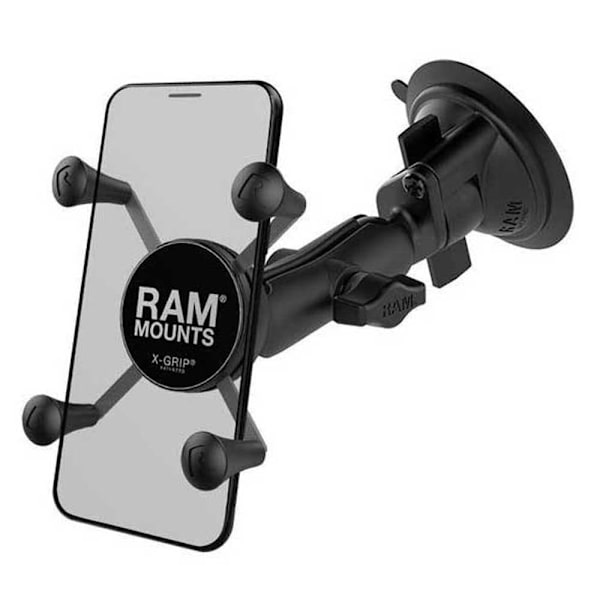 Ram Mounts Imukuppi Puhelimen Kiinnitys X-grip® Twist-lock™ Hopeinen musta