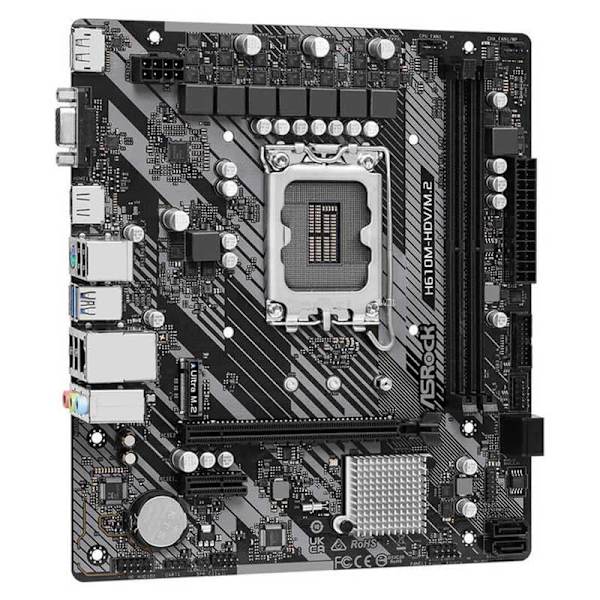 Asrock Bundkort H610m-hdv Sort