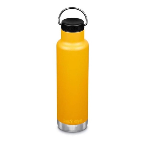 Klean Kanteen Rustfri Stål Flaske Insulated Classic 590ml Løkke Kasket Gul