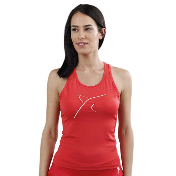 Drop Shot Ærmeløs T-shirt Caima Rød L Kvinde