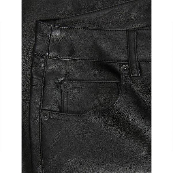 Jack & Jones Byxor Med Hög Midja Kenya Straight Faux Leat Svart S Kvinna